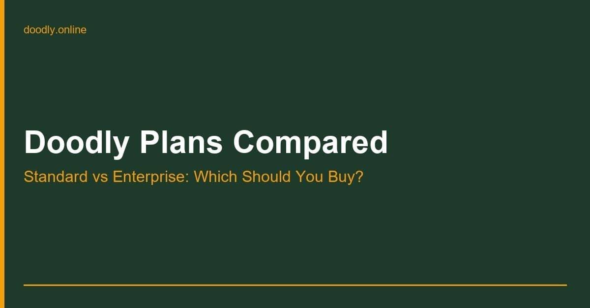 Doodly Plans Compared — Standard vs Enterprise: Which Should You Buy?
